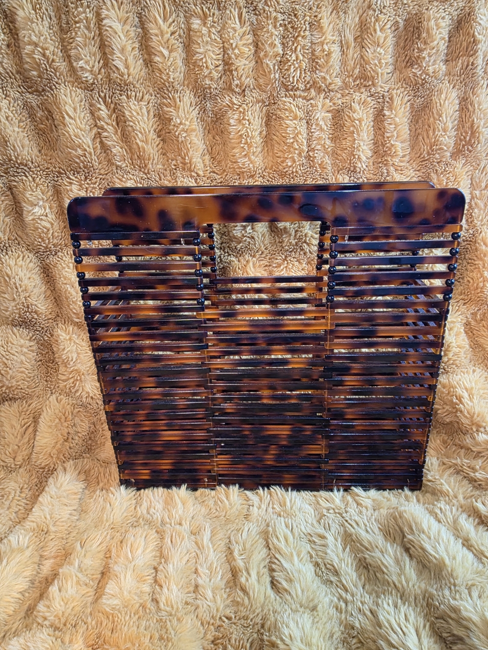 Tortoiseshell Acrylic Womens Top Handle Purse
